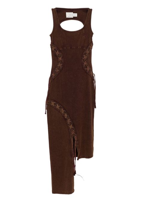 Brown braided dress Feng chen wang - women FENG CHEN WANG | FWF18DR02CRDBRWN